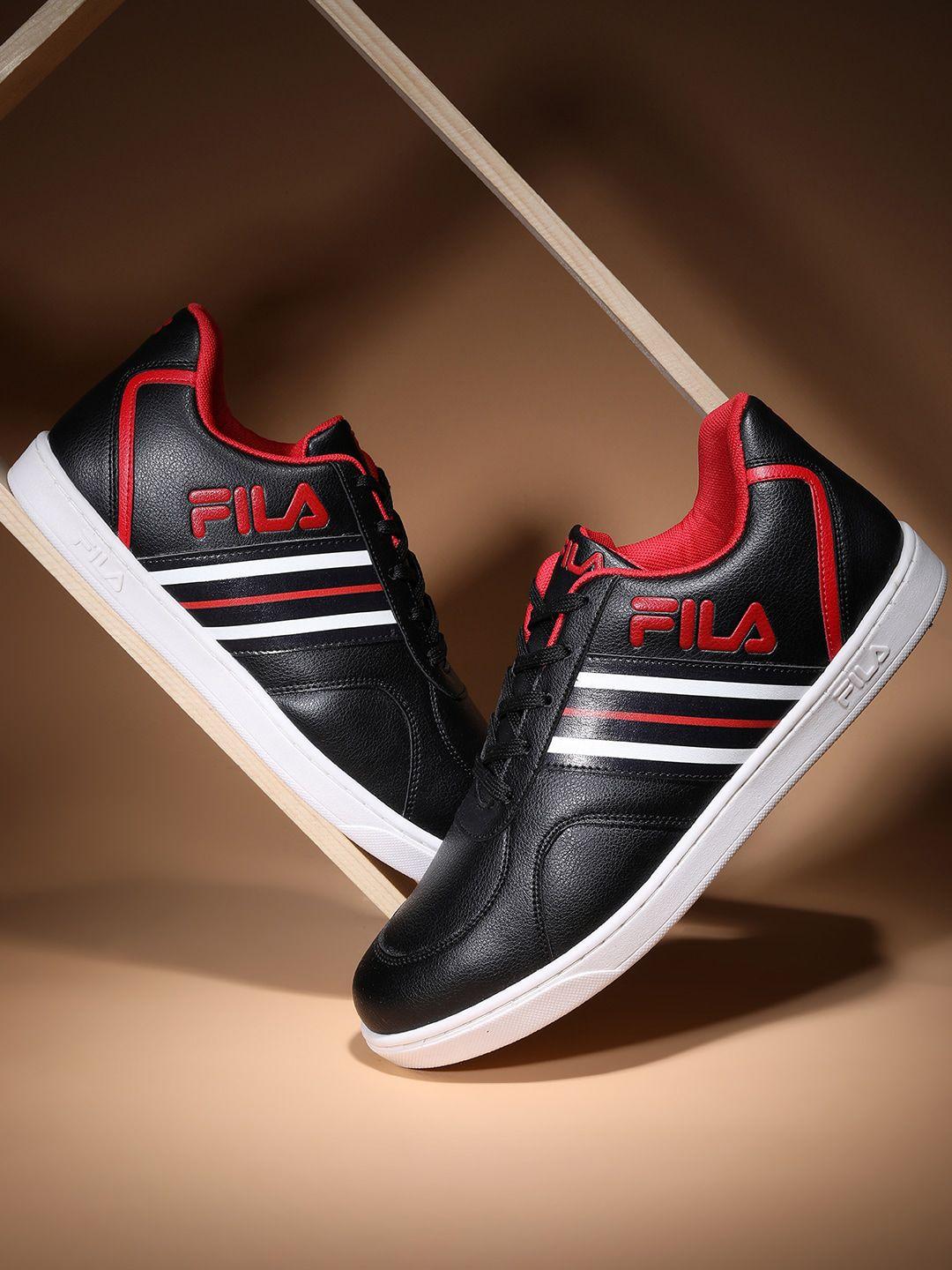 fila men printed lace-up sneakers