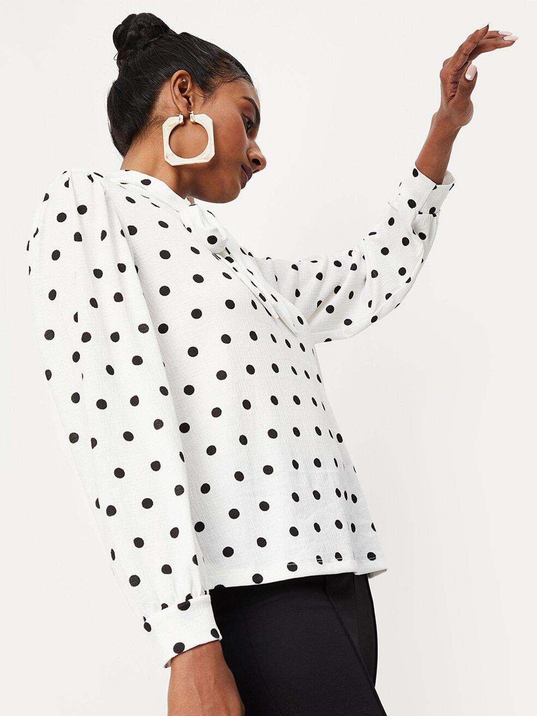 max polka dots printed top