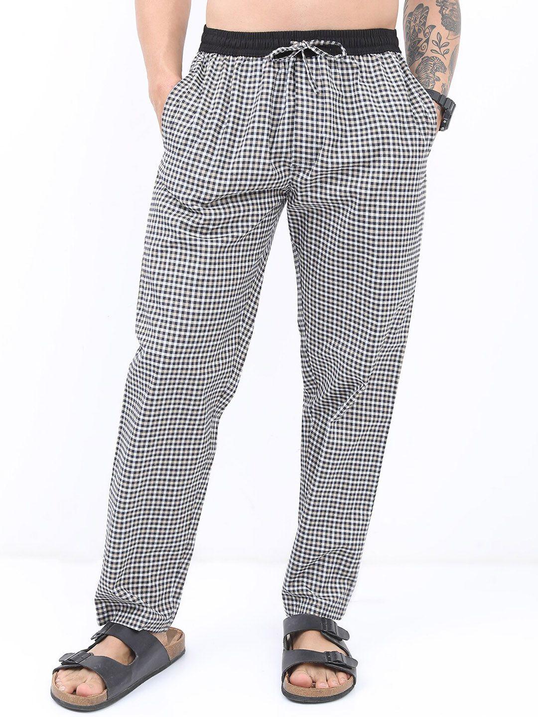 highlander men checked lounge pants