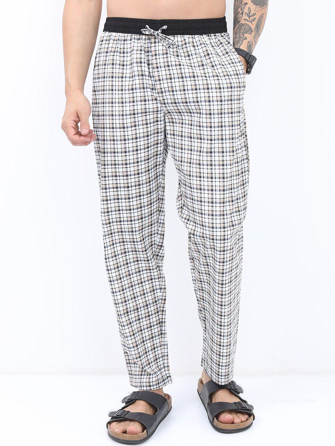 highlander men checked lounge pants