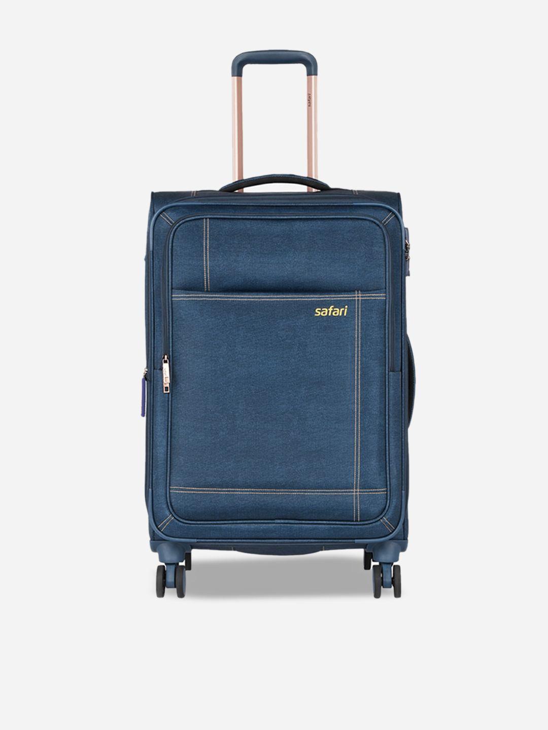 safari denim plus soft sided cabin trolley bag