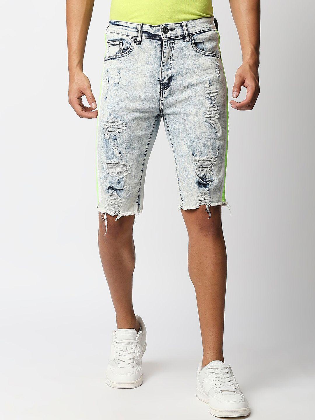 waimea men washed skinny fit denim shorts