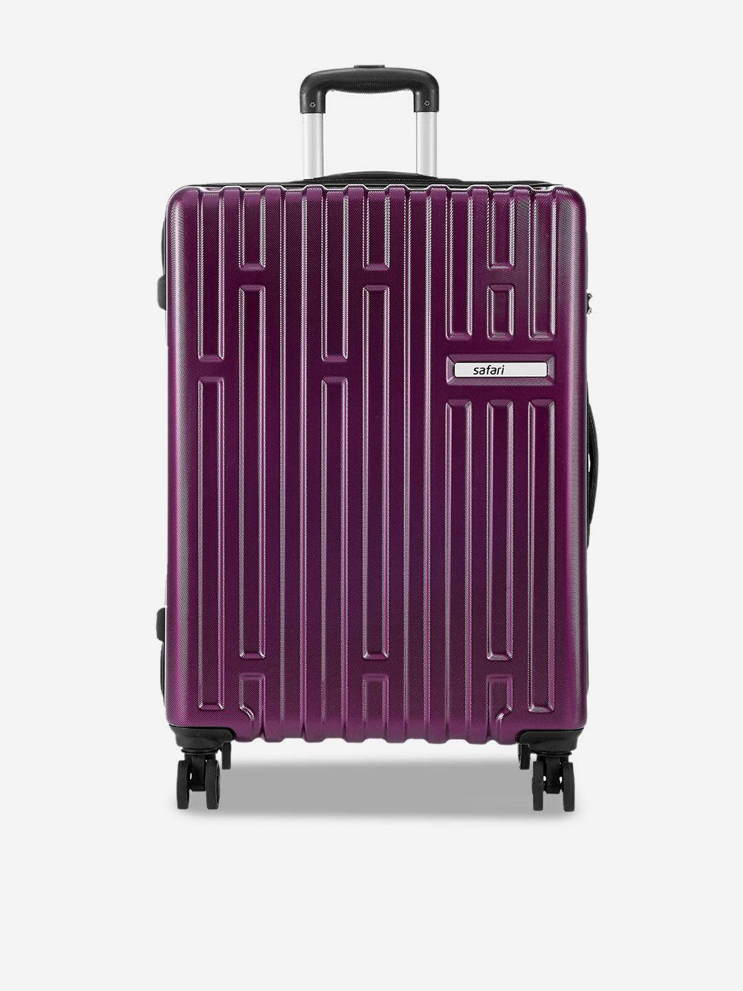 safari textured hard-sided large trolley suitcase