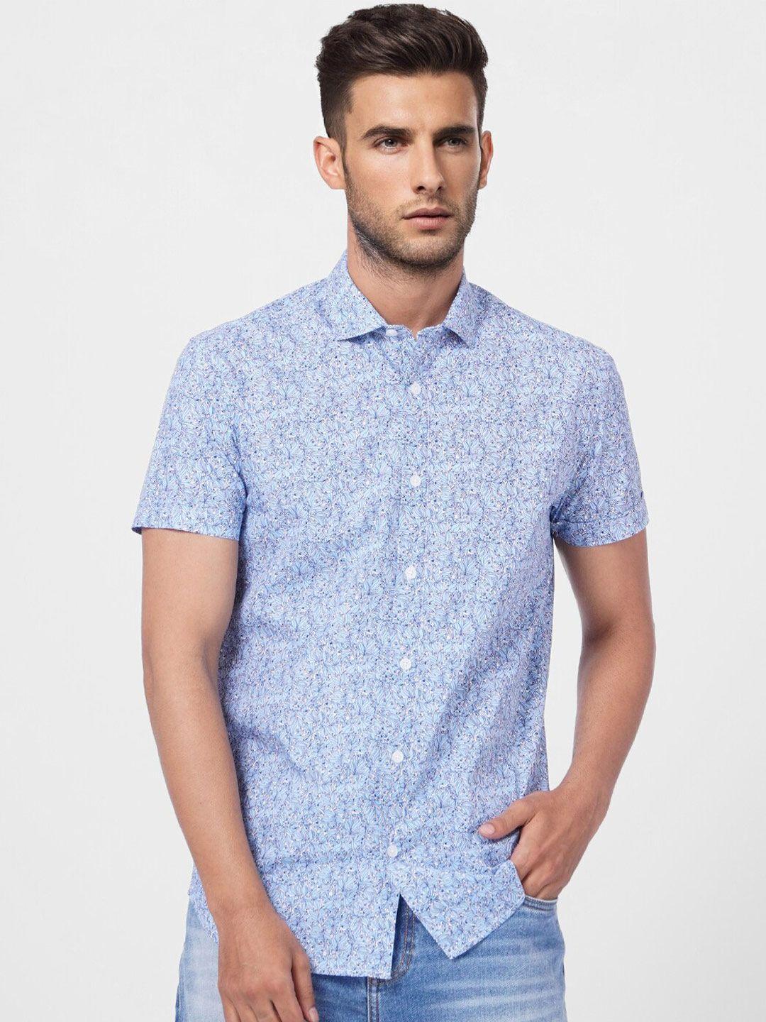 jack & jones men abstract printed cotton casual shirt