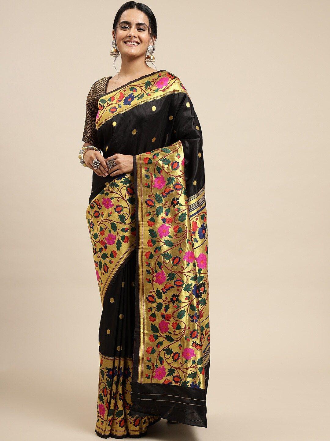 royal rajgharana saree polka dots woven design zari pure silk banarasi saree