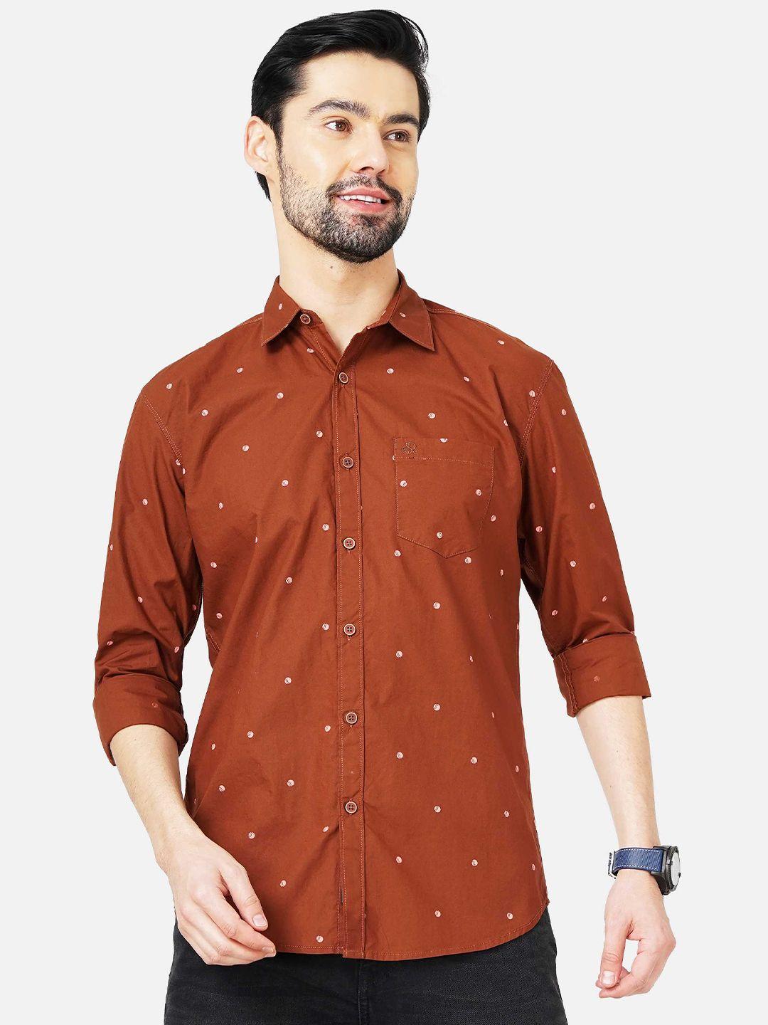 soratia men slim fit conversational printed casual cotton shirt