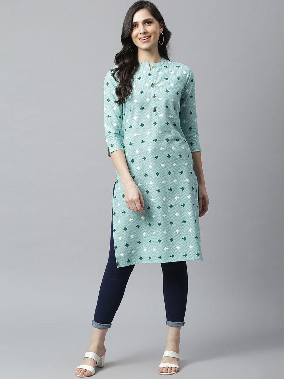 metro-fashion women floral printed cotton kurta