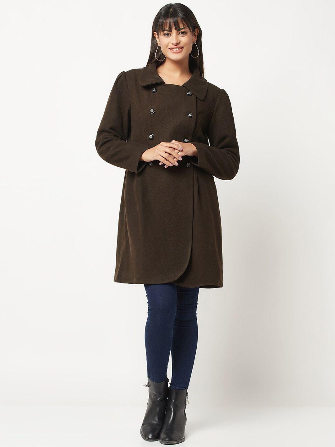 owncraft women wool double-breasted overcoat