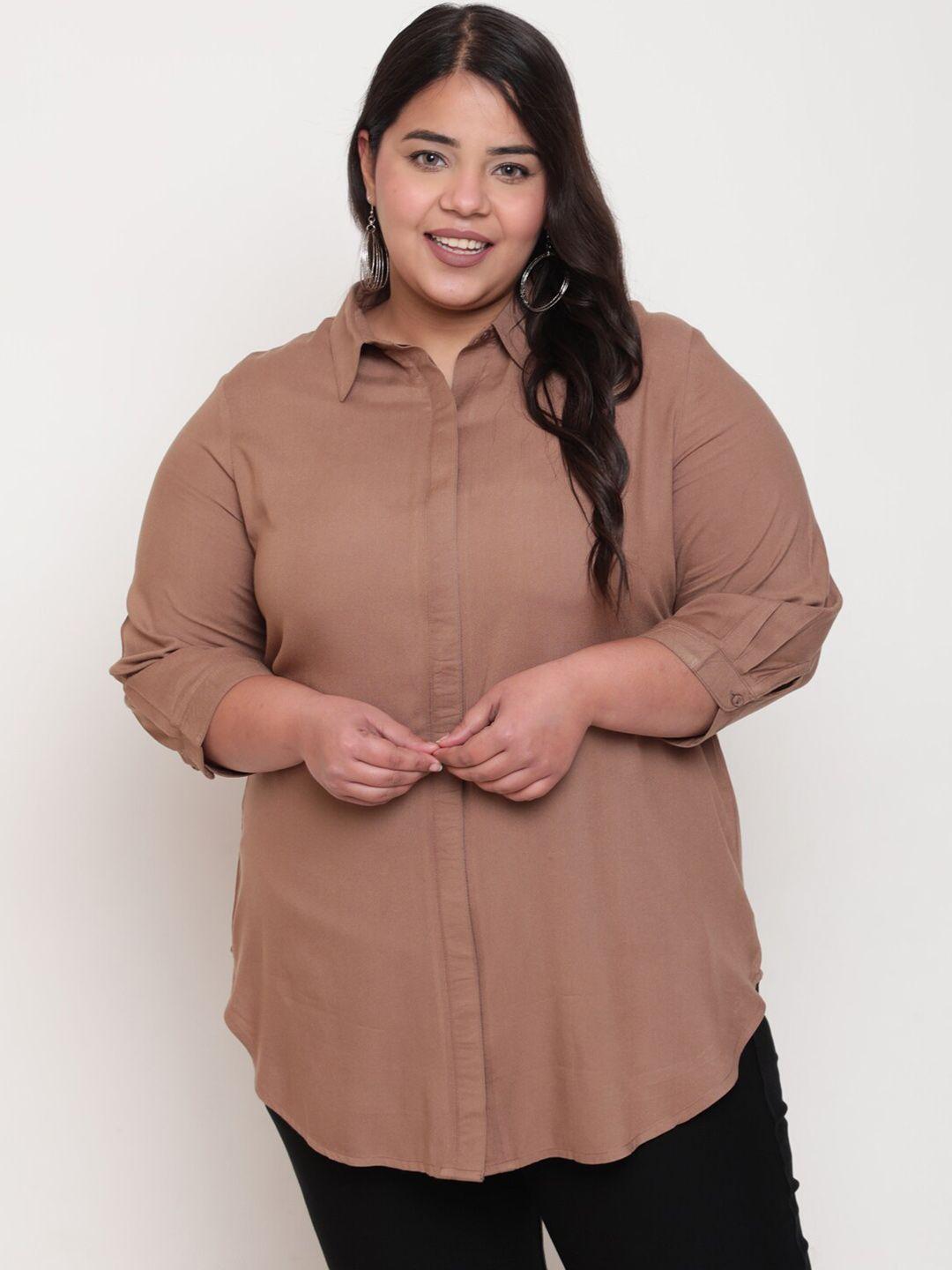 amydus women brown casual shirt