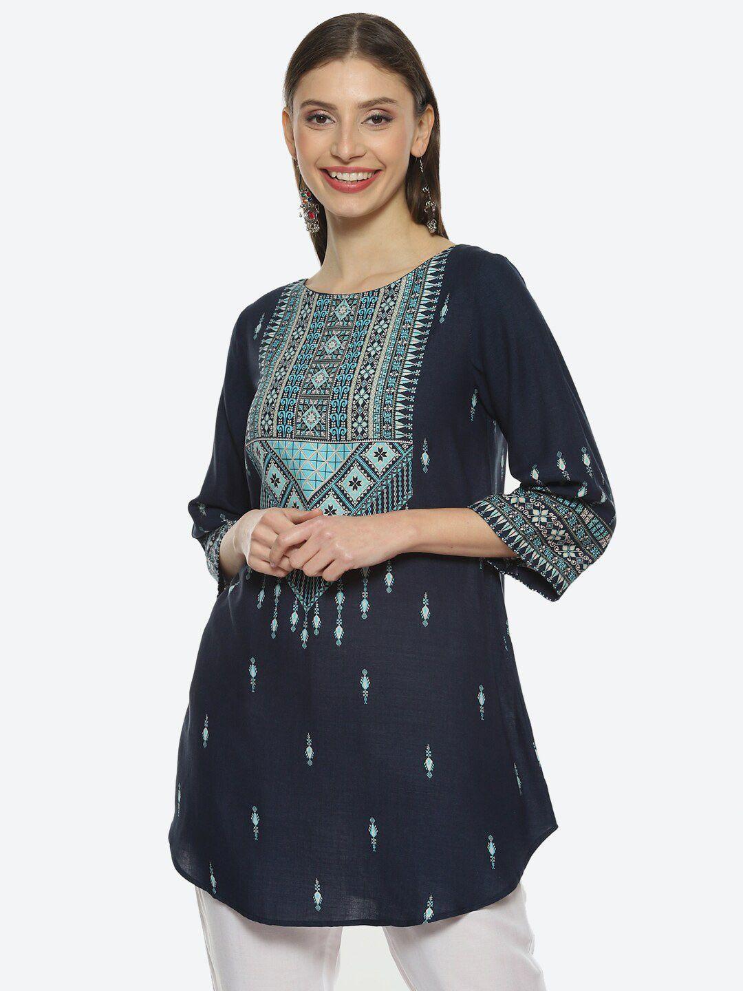 biba women ethnic printed a-line kurti