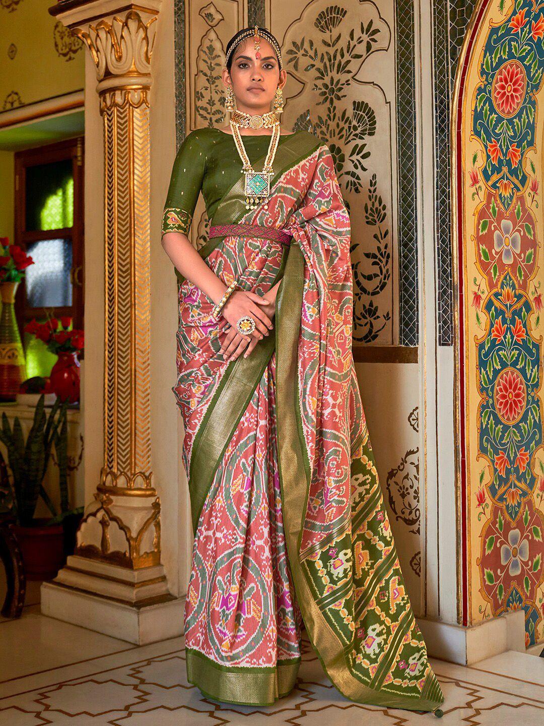 anouk ethnic motifs zari patola saree