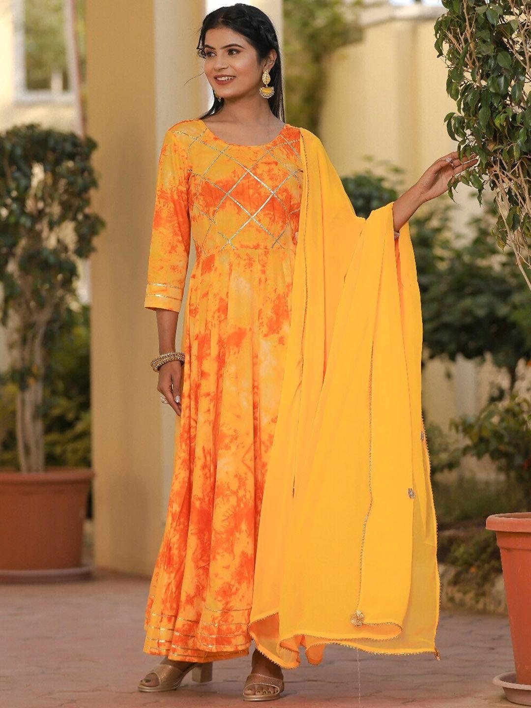 indi inside women ombre dyed kurta with trousers & dupatta