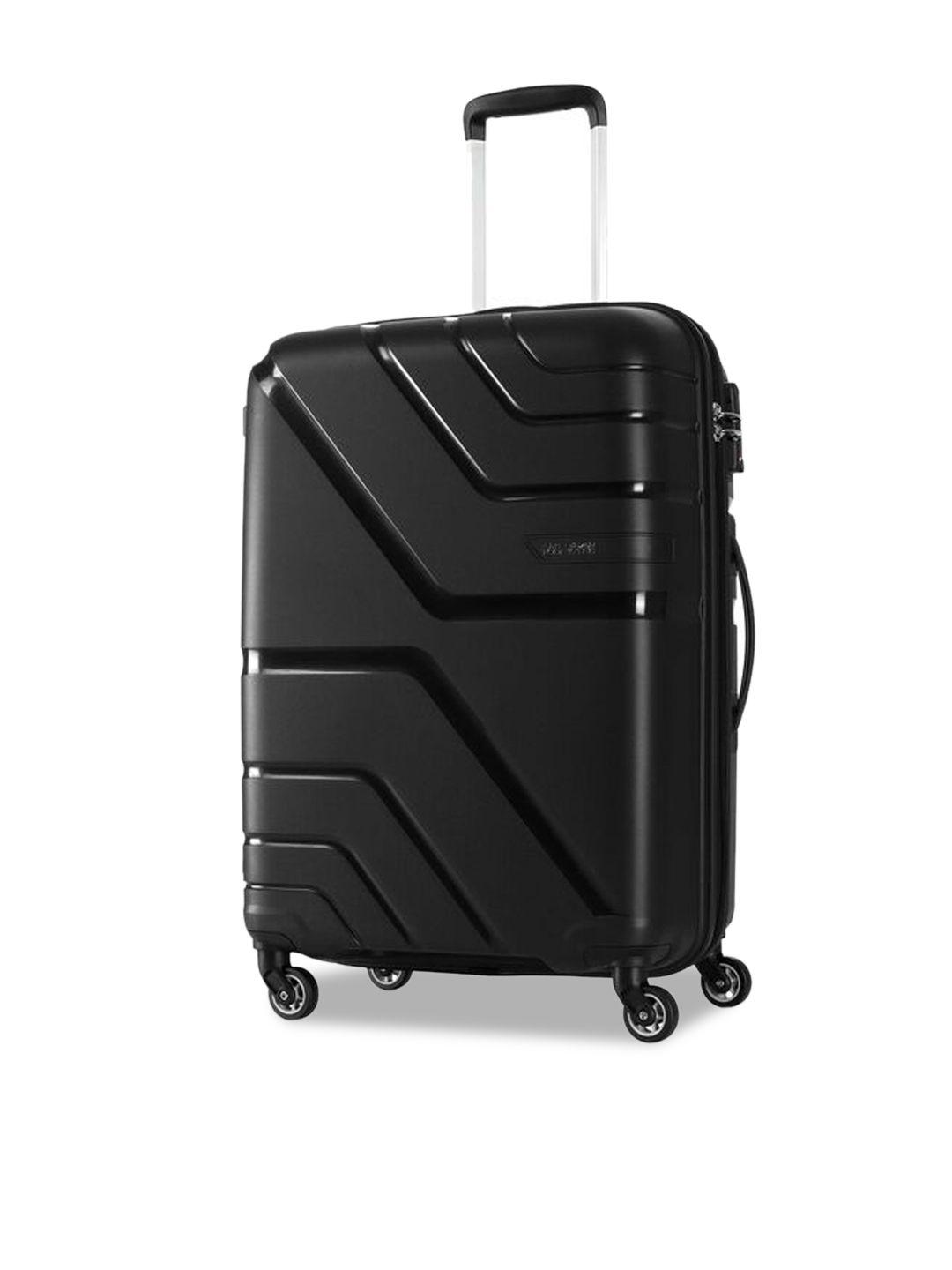 american tourister textured hard-sided medium trolley suitcase