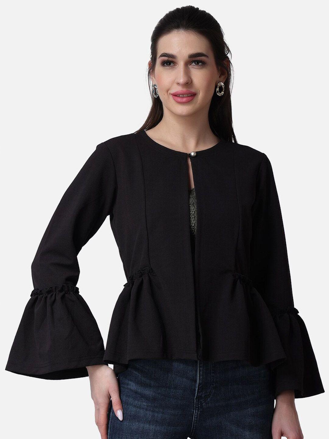 popwings women bell sleeves gathers button closure shrug