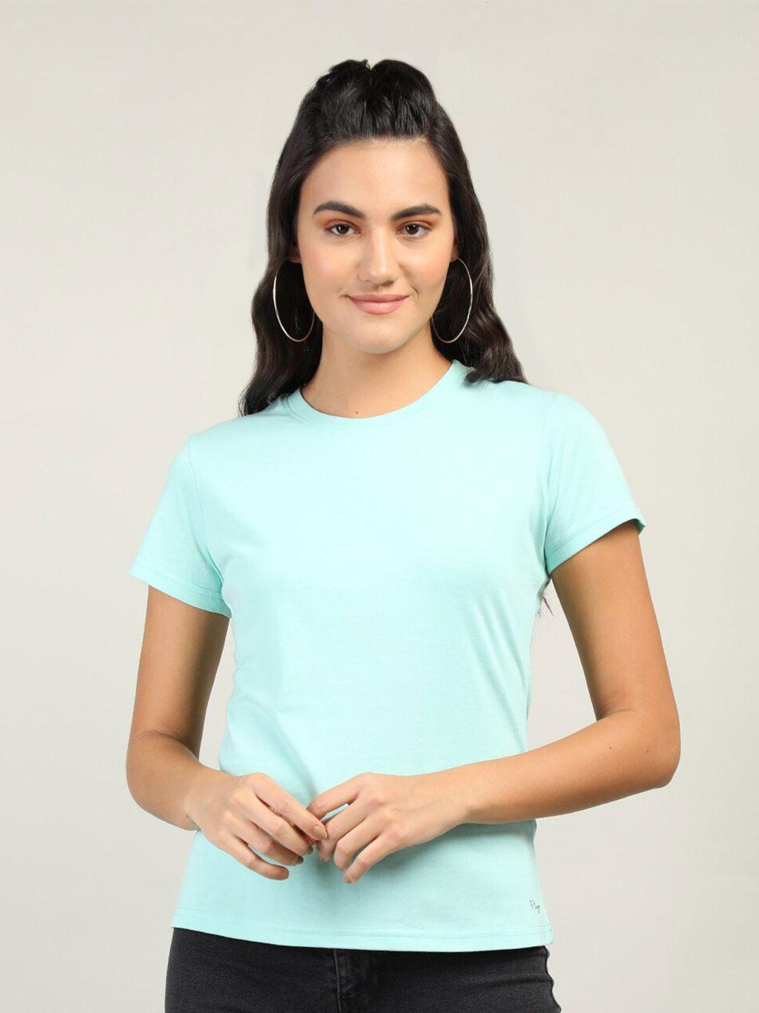 plagg women round neck cotton t-shirt