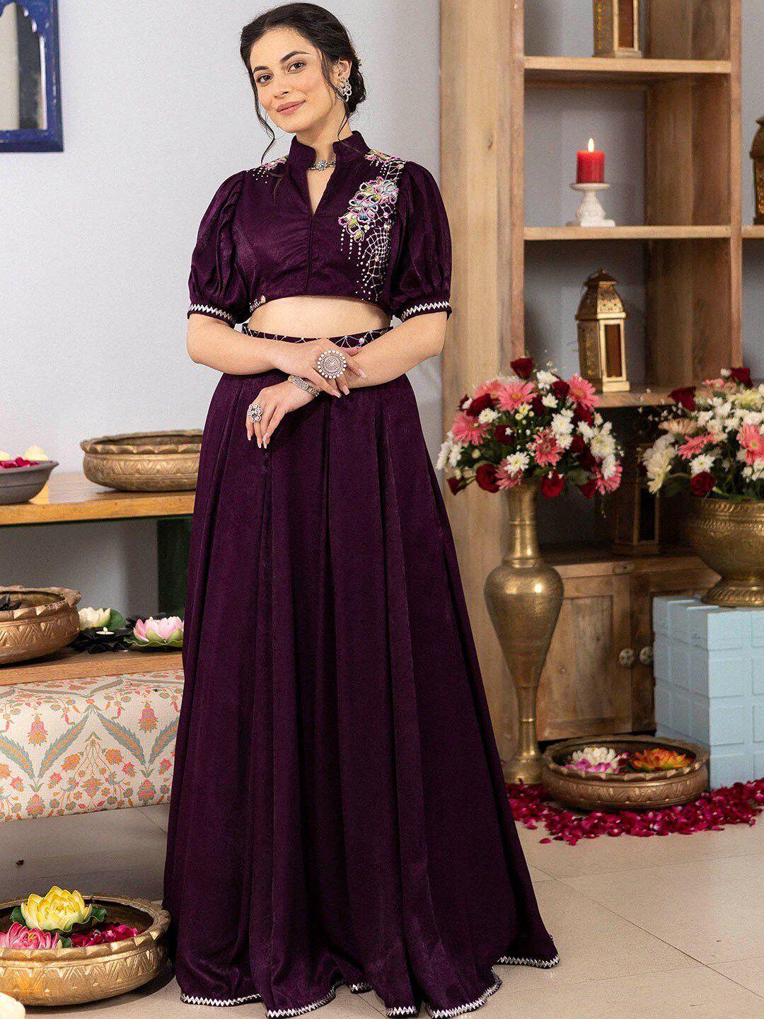 lavanya the label embroidered ready to wear lehenga & choli