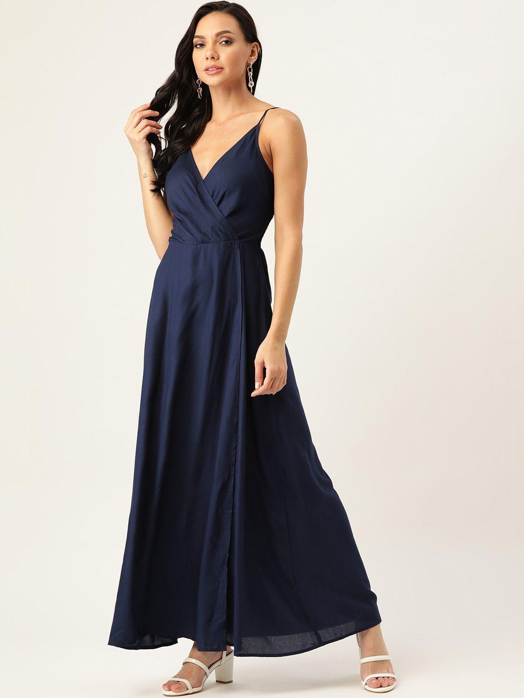 the vanca v-neck shoulder strap maxi dress