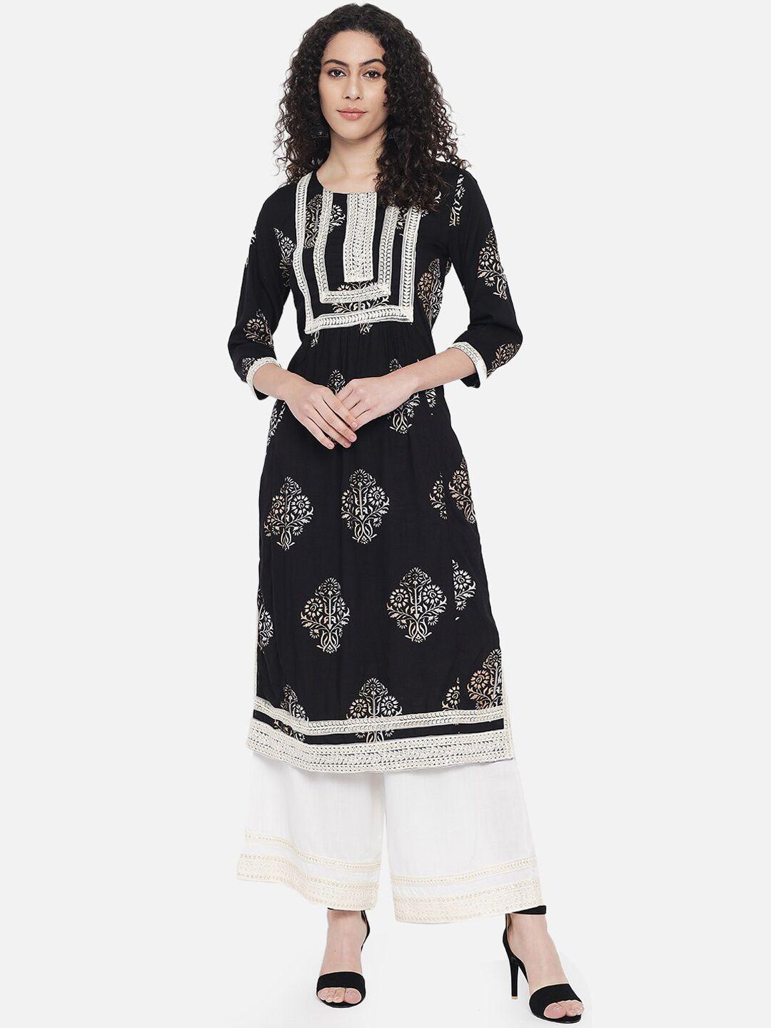 kalini floral printed kurta with palazzos