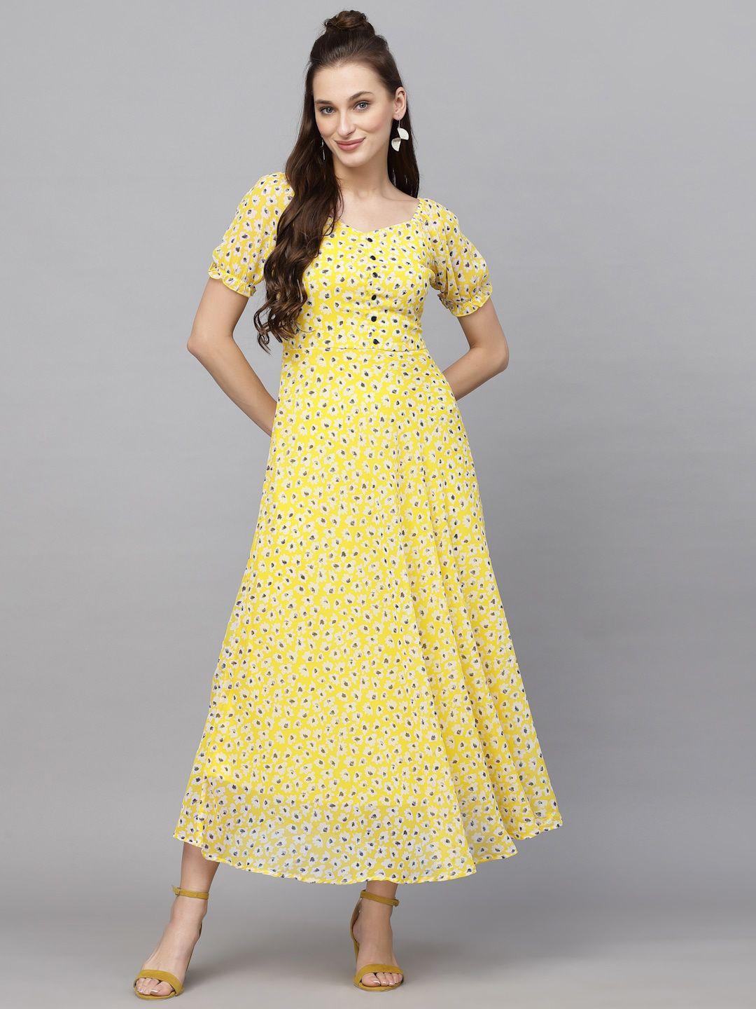 aayu floral georgette maxi dress