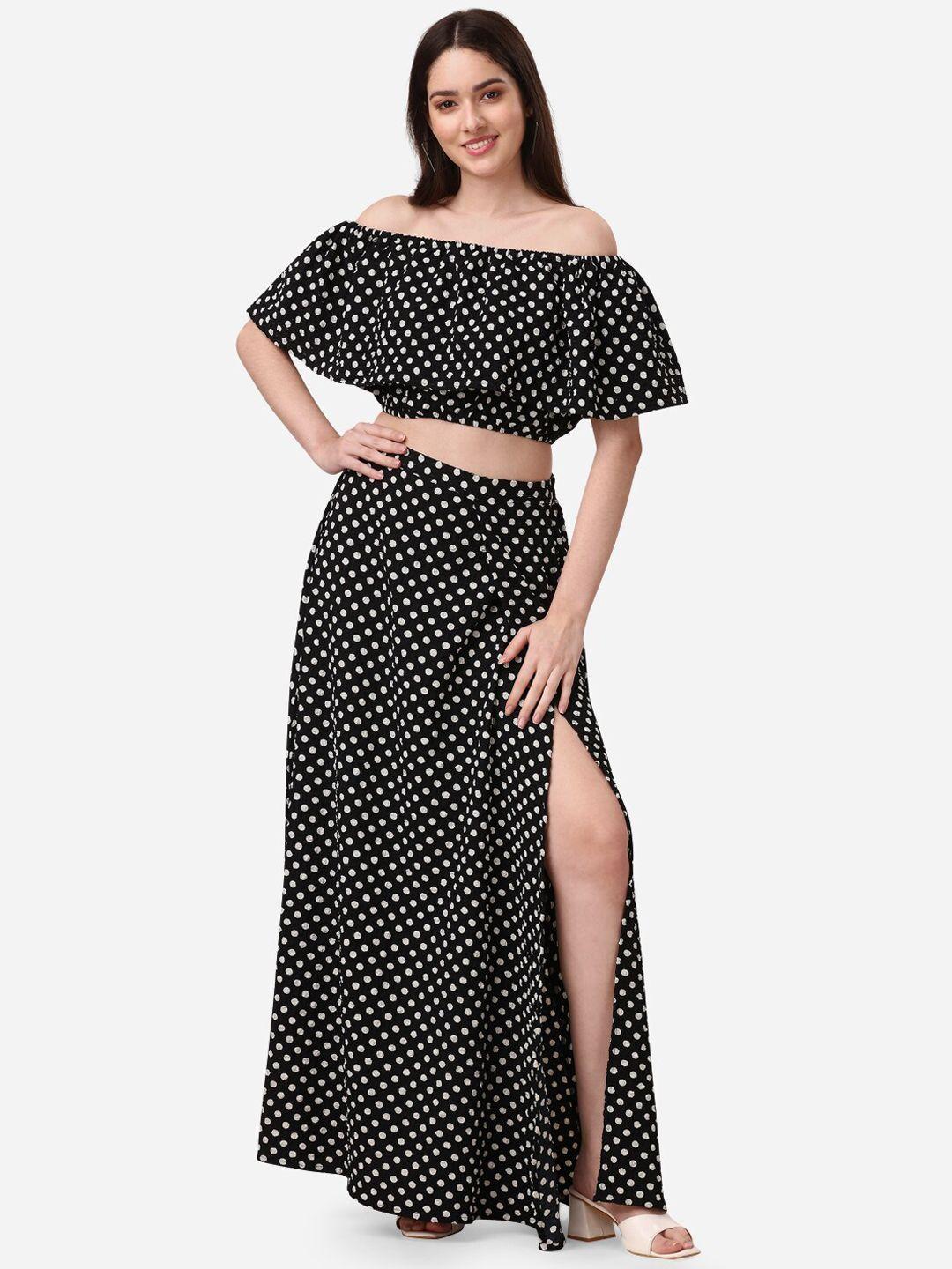 fashfun polka dot printed casual co-ords