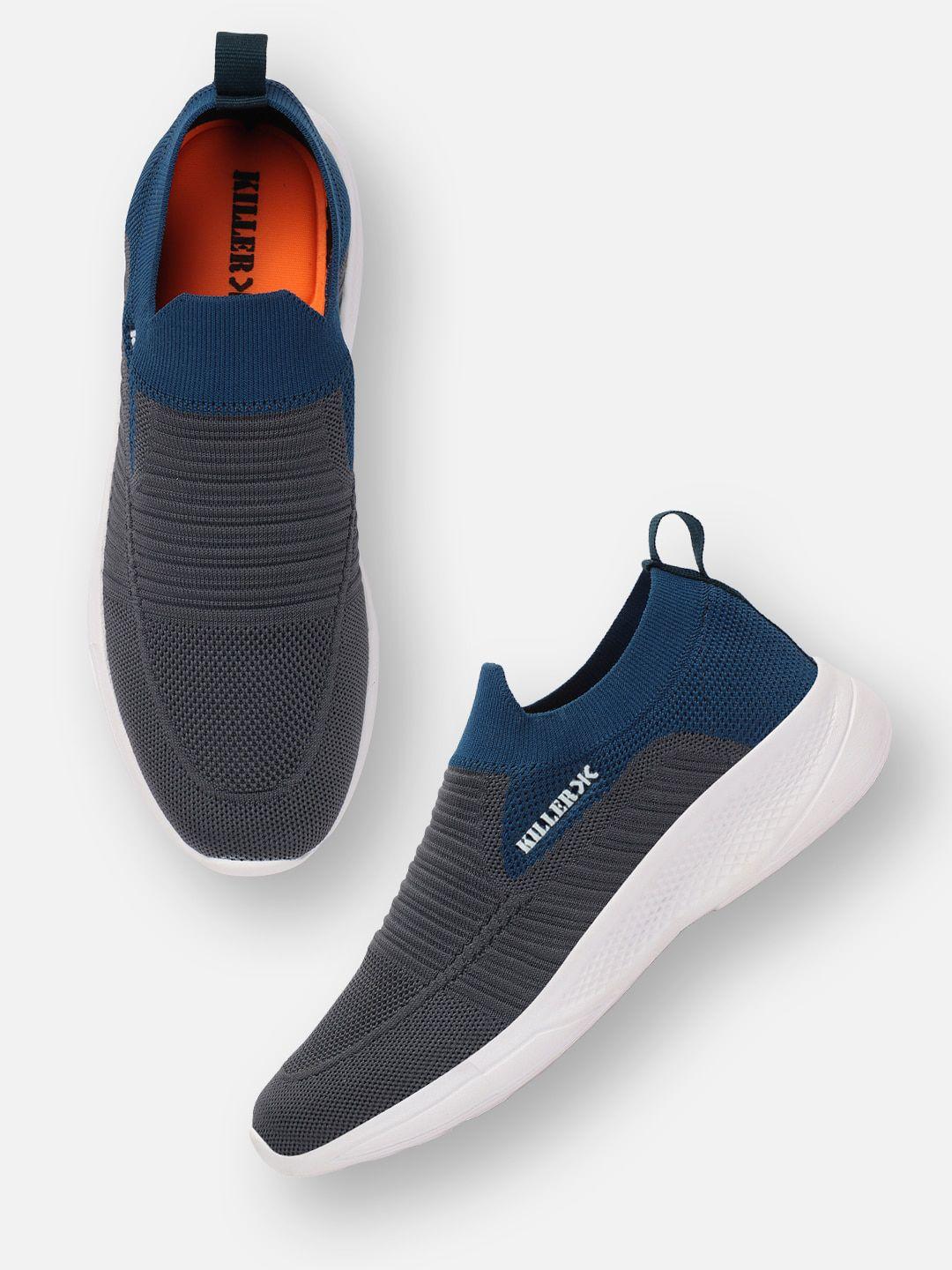 killer men colourblocked lightweight slip on sneakers