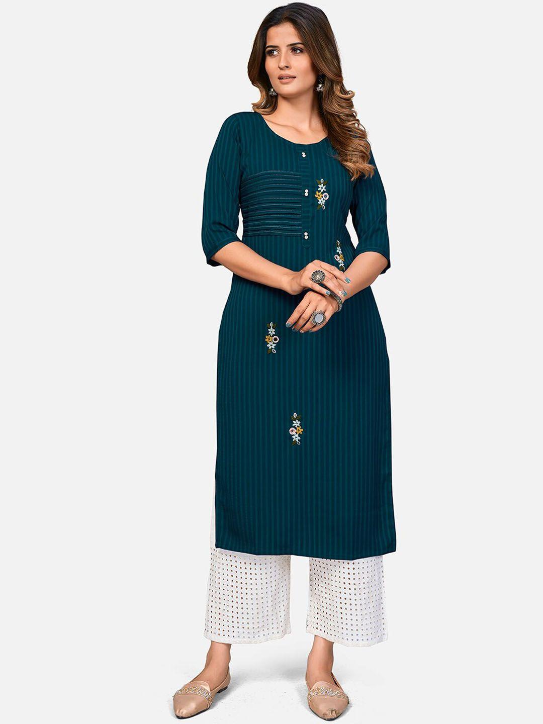 kalini striped round neck kurta