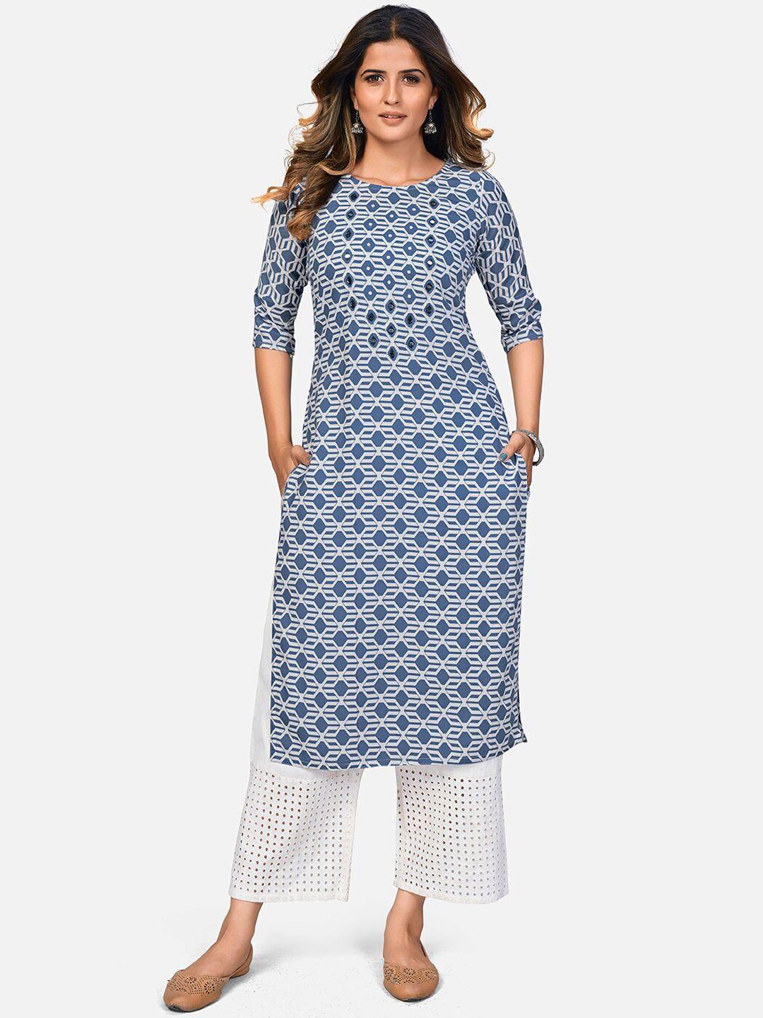 kalini geometric printed kurta