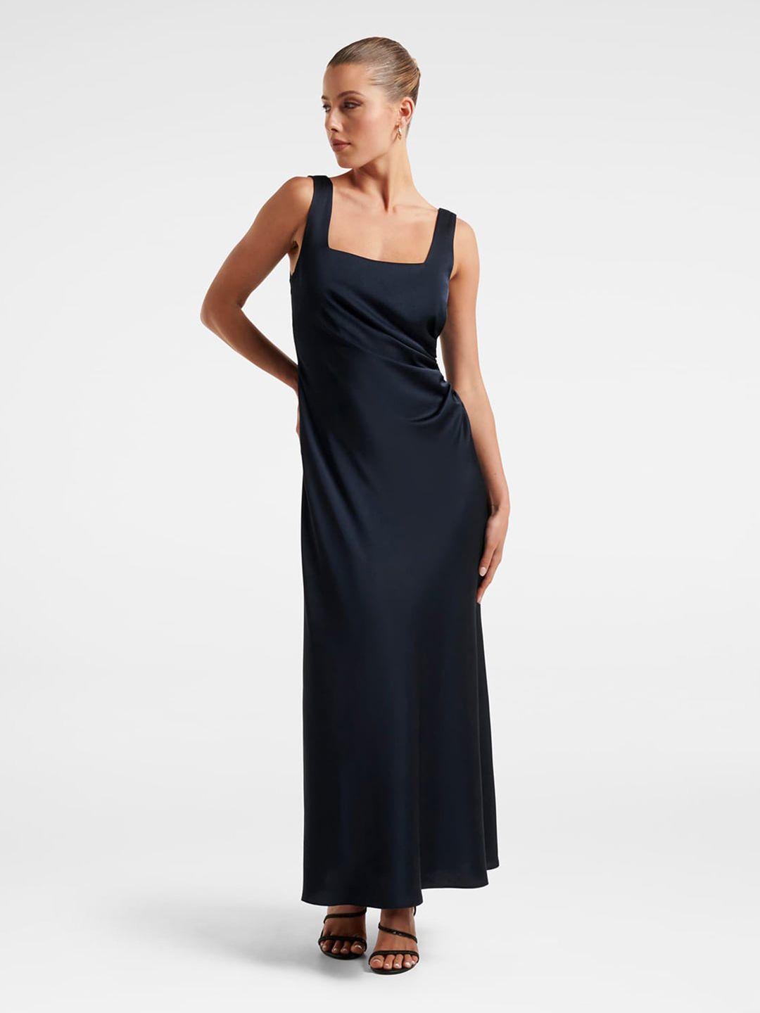 forever new square neck satin maxi a-line dress