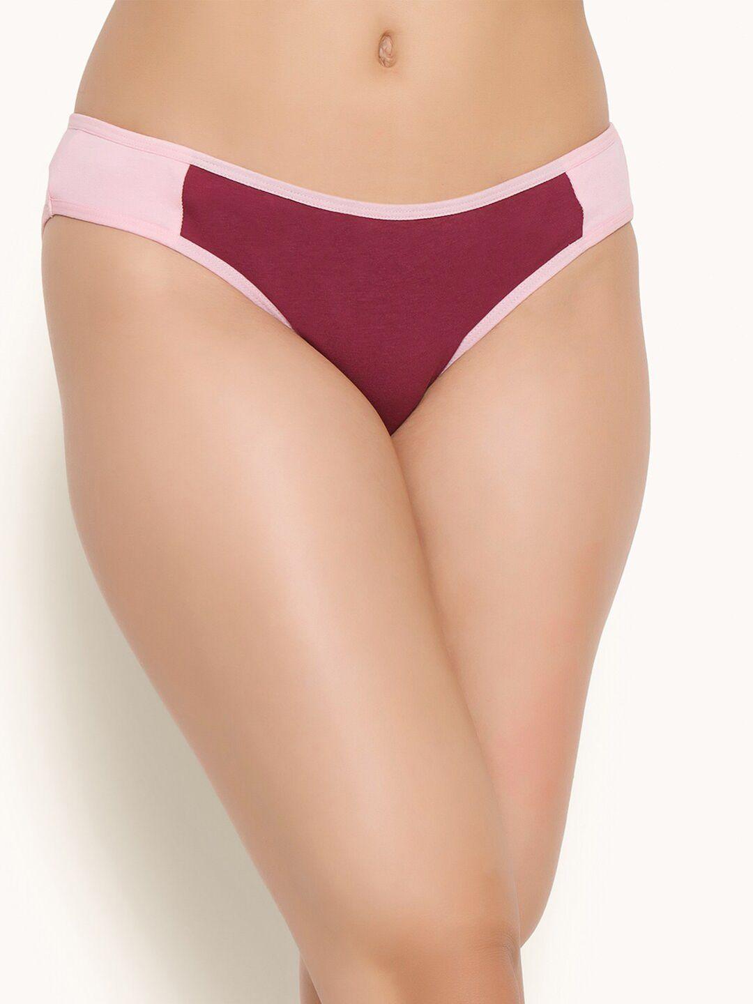 clovia women low-rise colourblocked bikini briefs