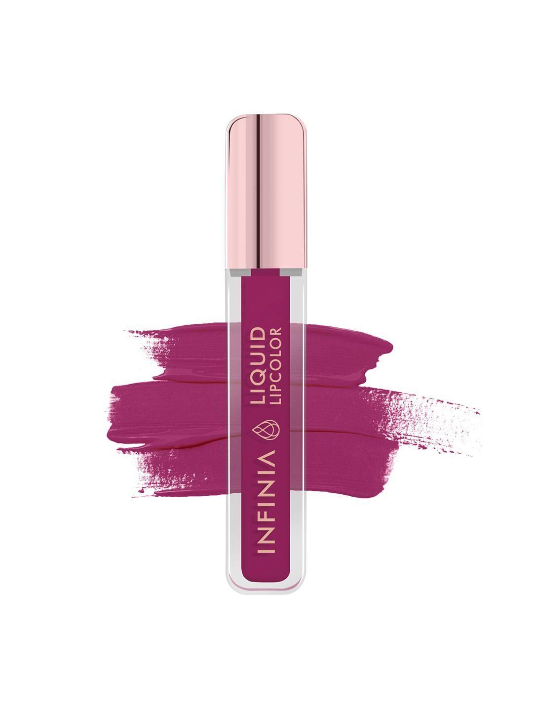 infinia long lasting & waterproof matte liquid lipstick 5ml - purple 08