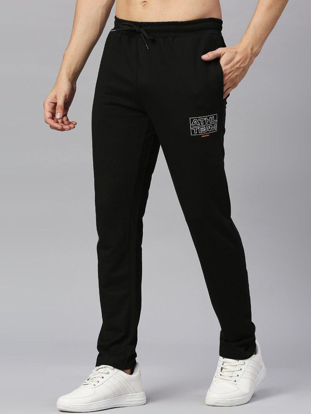 hubberholme  men black cotton track pant