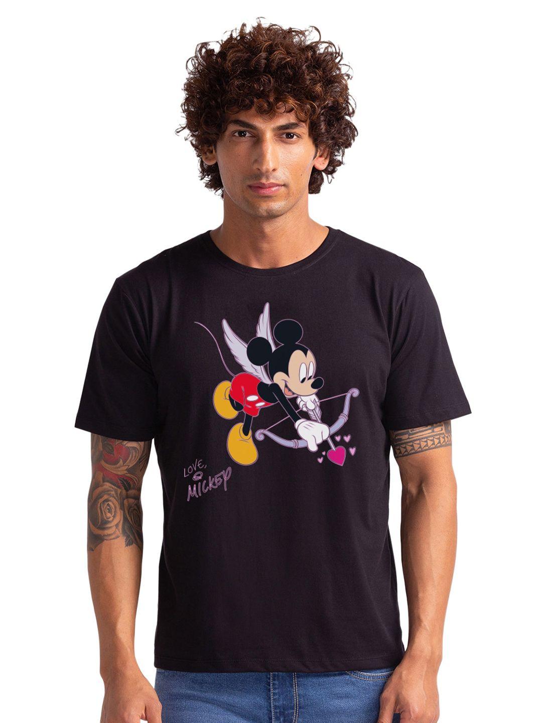 disney by wear your mind mickey mouse printed pure cotton t-shirt