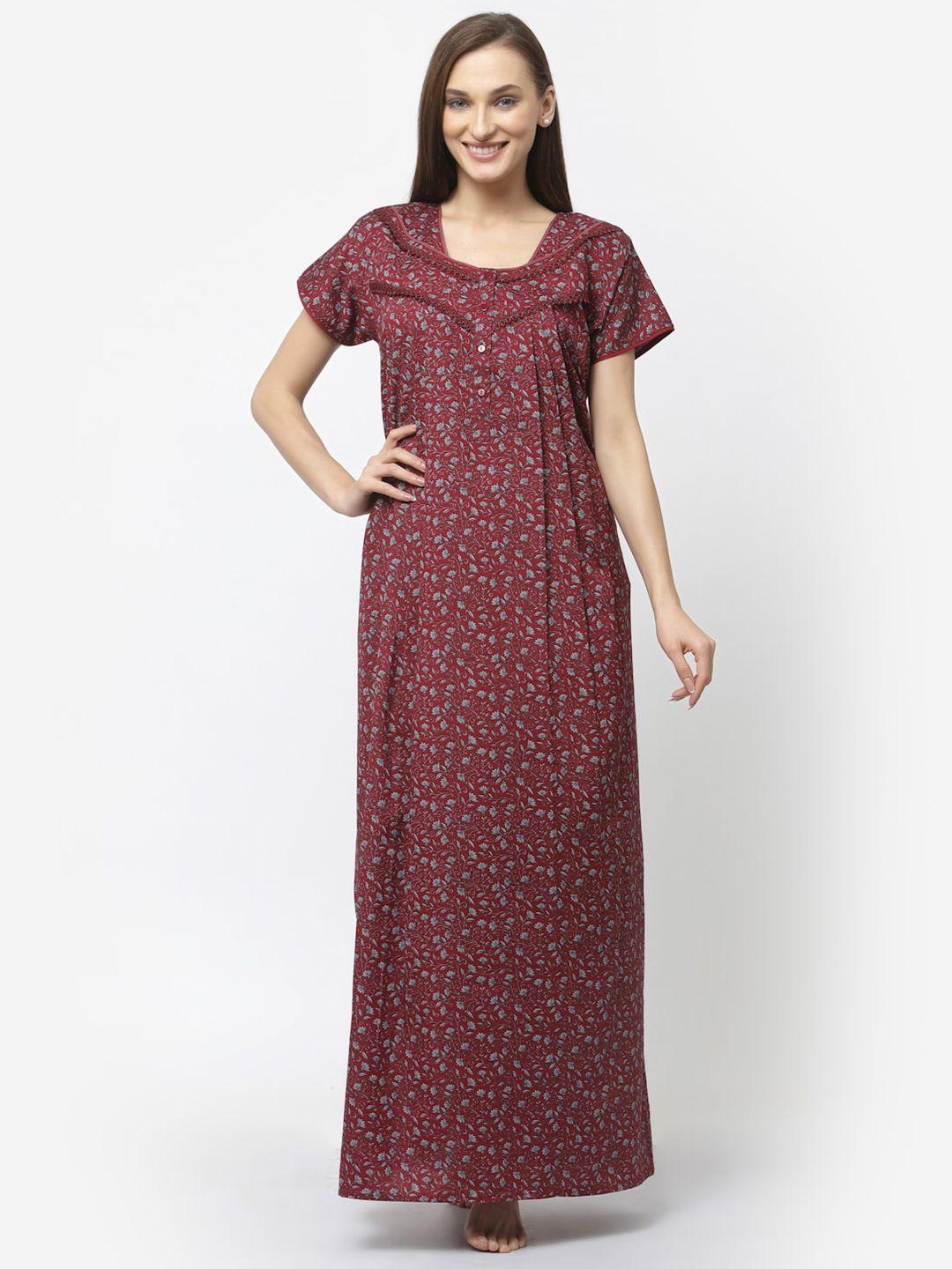 sweet dreams floral printed maxi nightdress