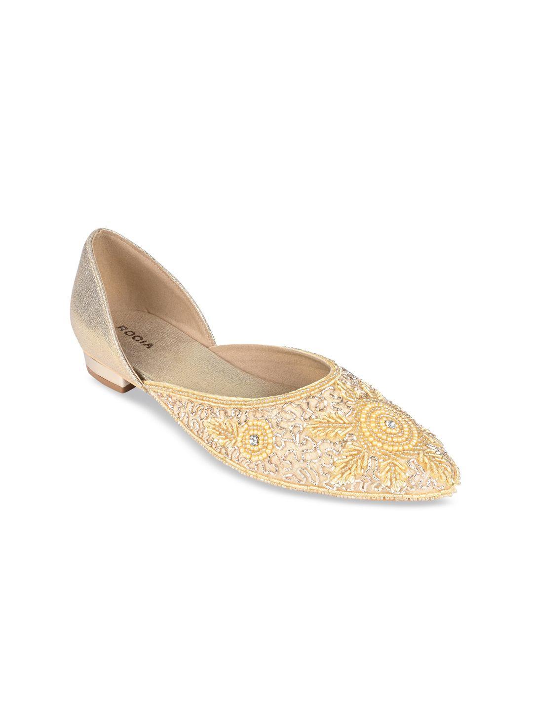 rocia women embellished leather ethnic ballerinas flats