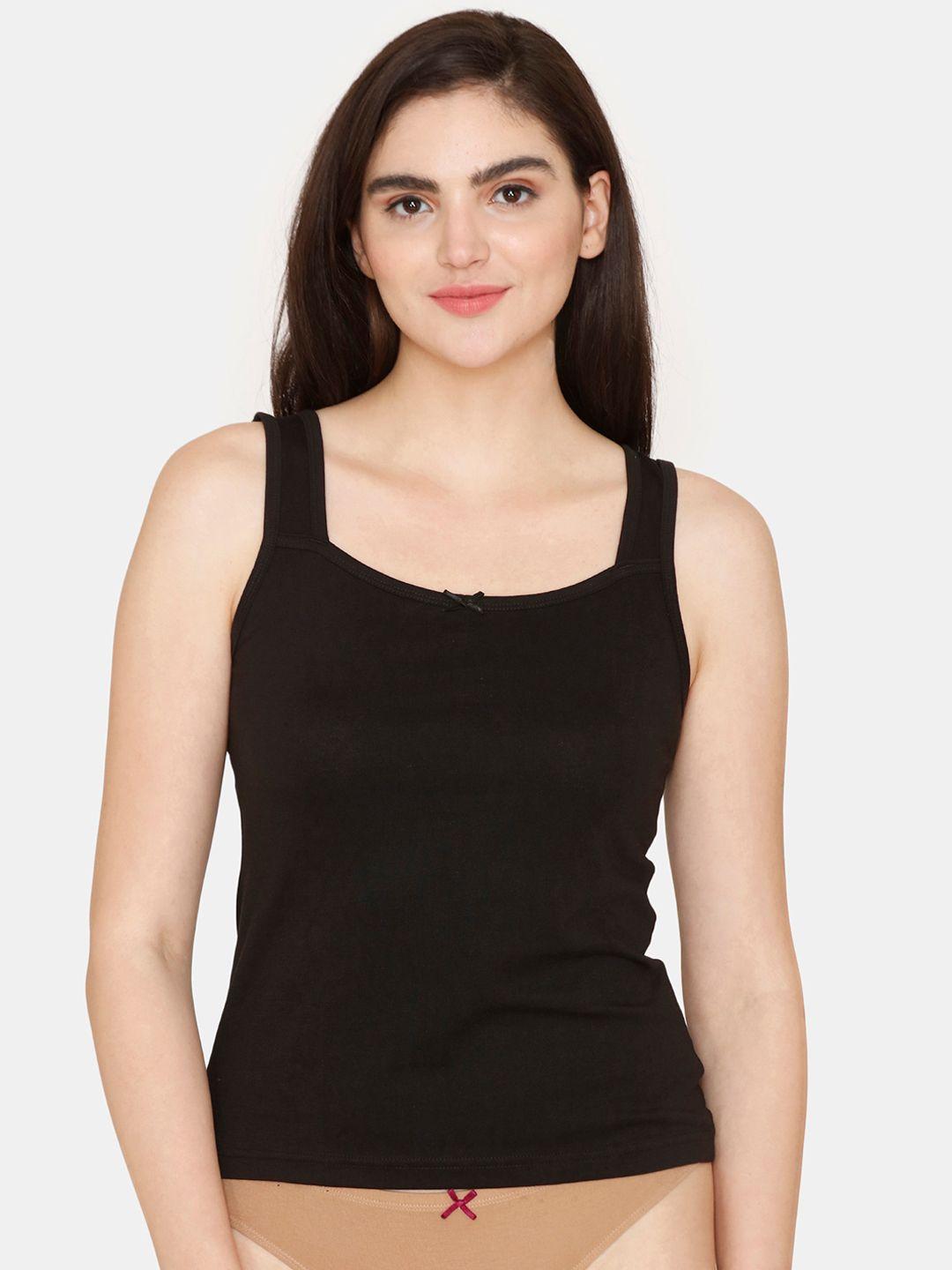 rosaline by zivame shoulder straps pure cotton camisole