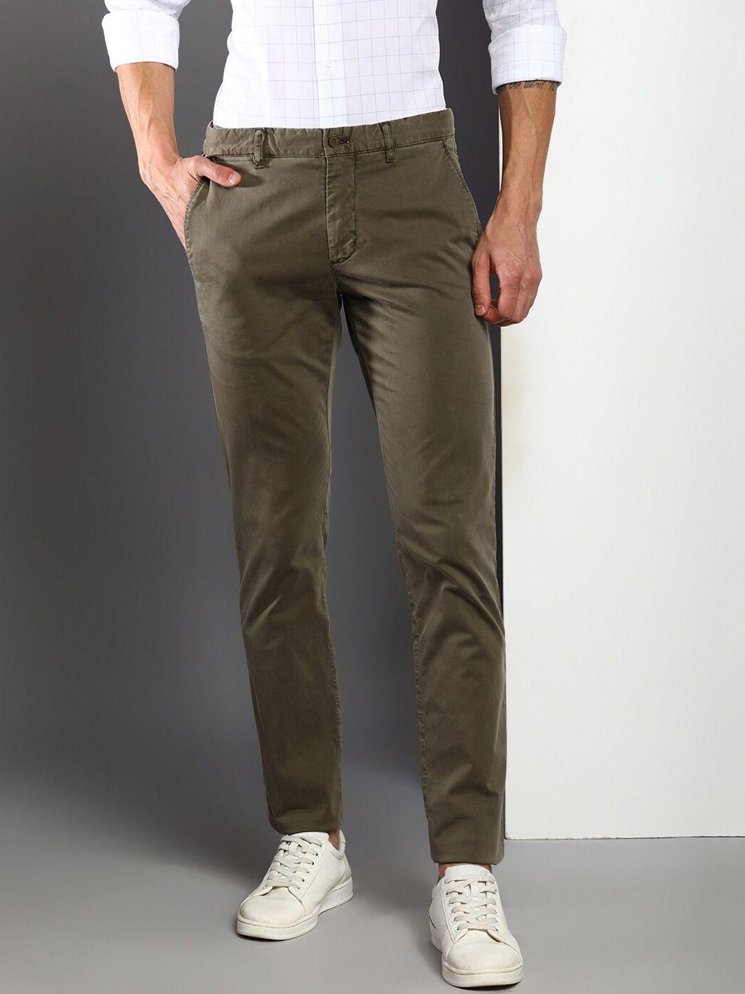 tommy hilfiger men regular fit mid-rise chinos