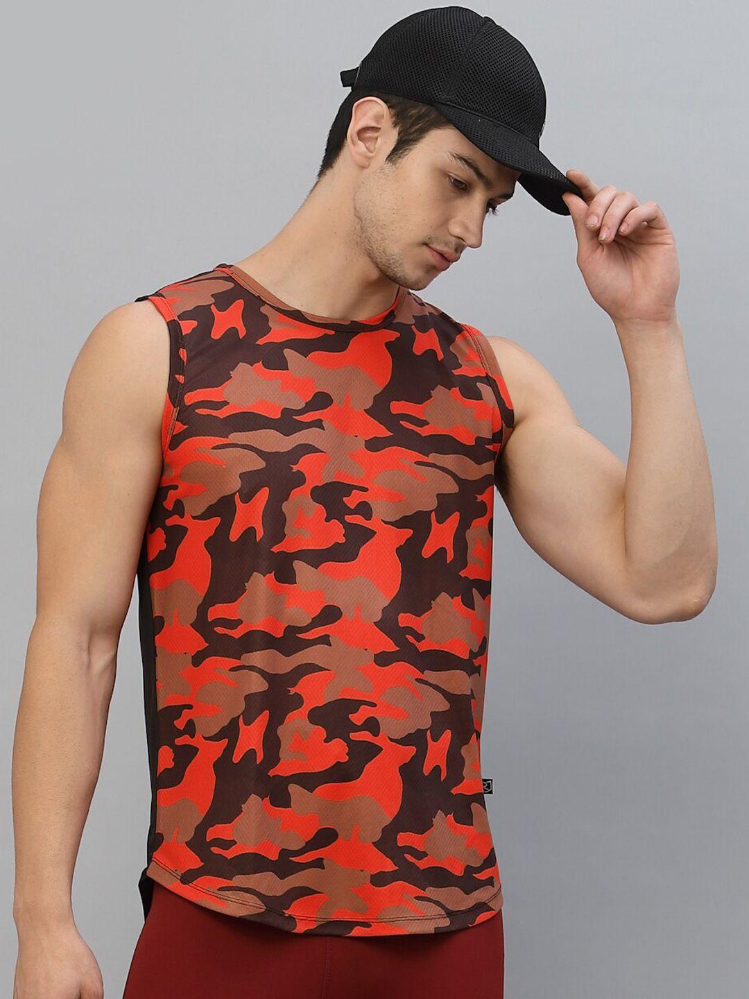 rigo printed sleeveless cotton gym vest