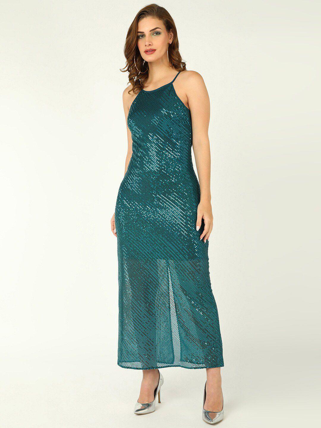 dodo & moa embellished net maxi dress