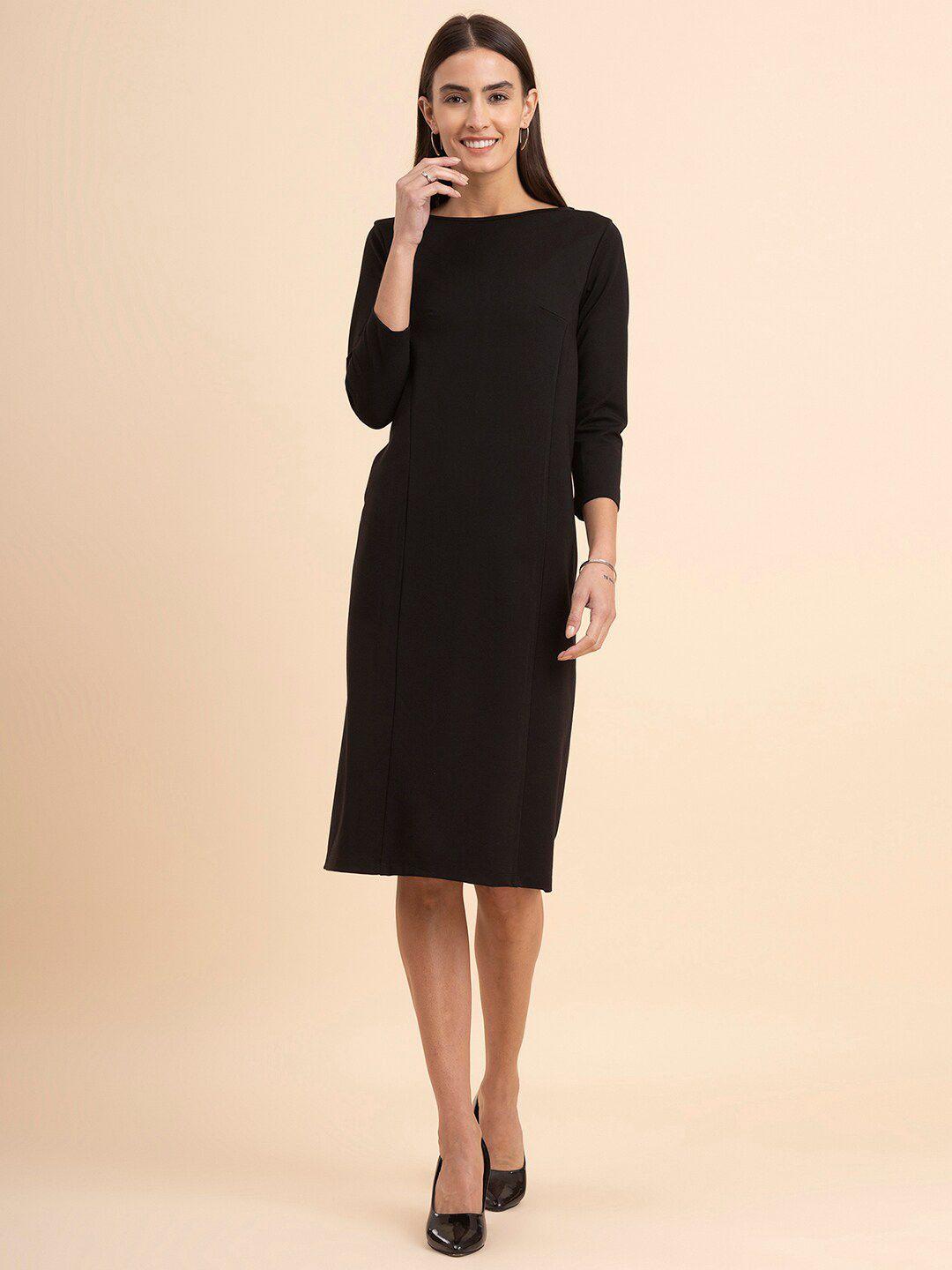 fablestreet boat neck formal bodycon midi dress