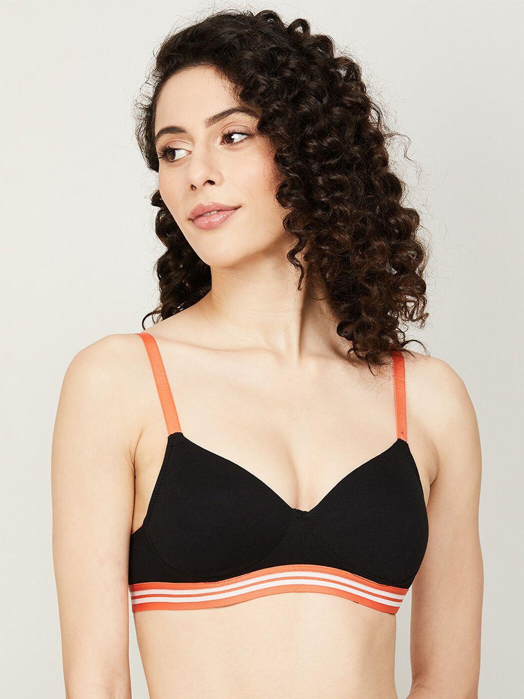 ginger by lifestyle cotton underwired lightly padded medium coverage seamless bra