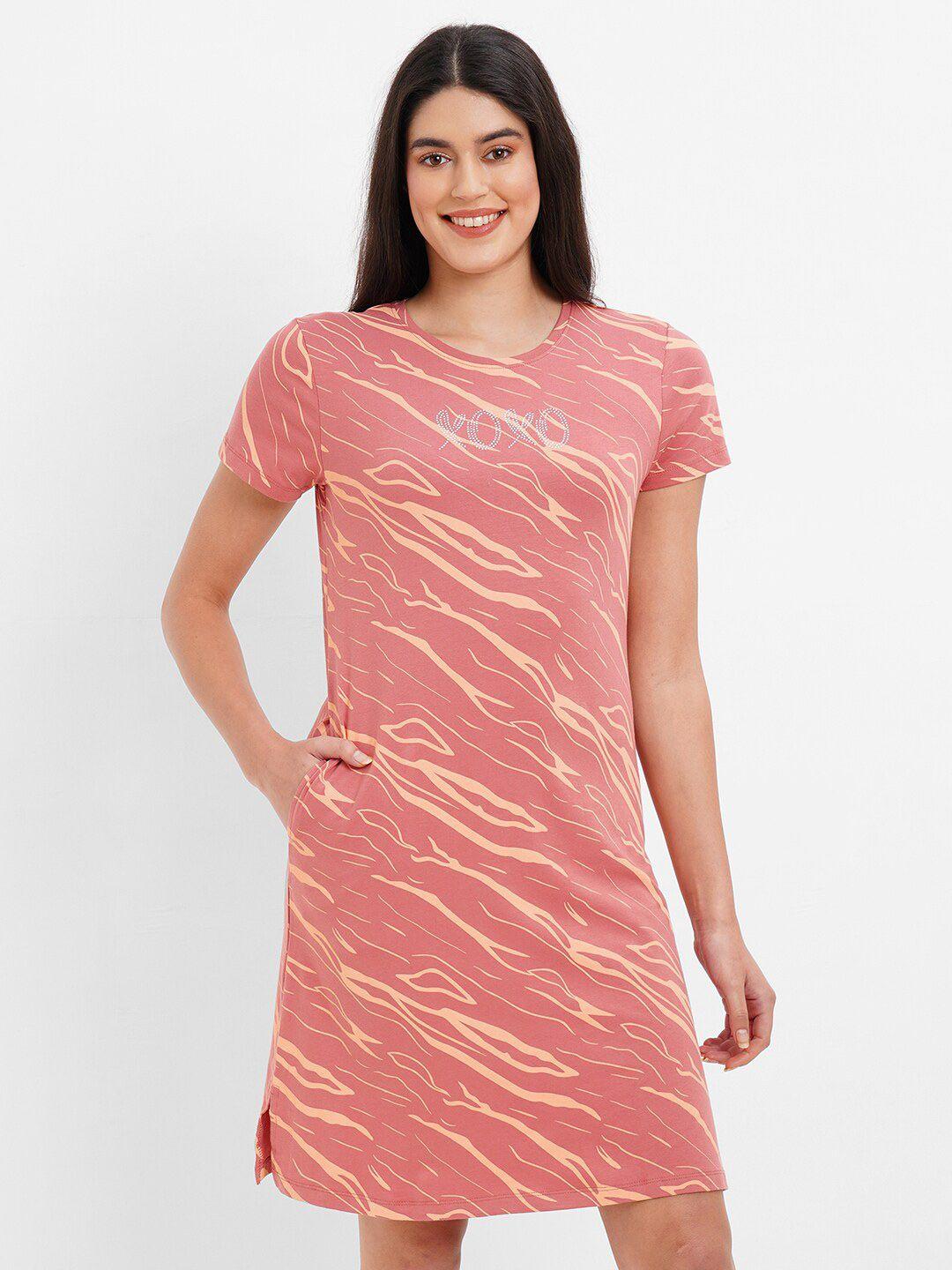 sweet dreams abstract printed nightdress