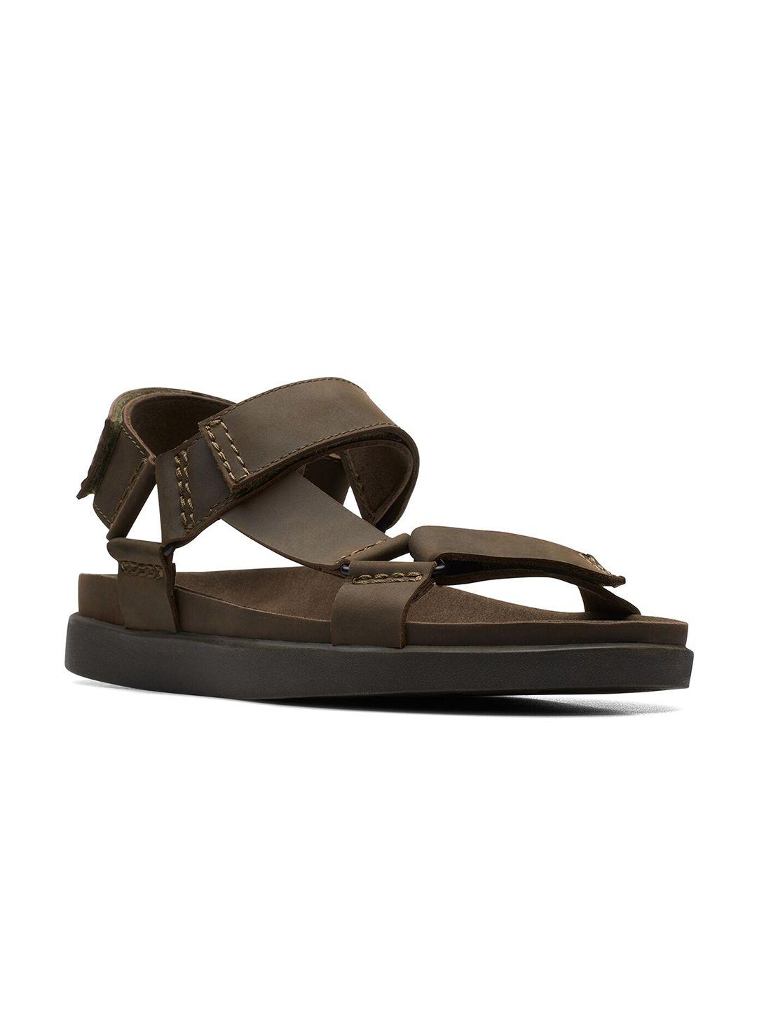 clarks men leather sports sandals