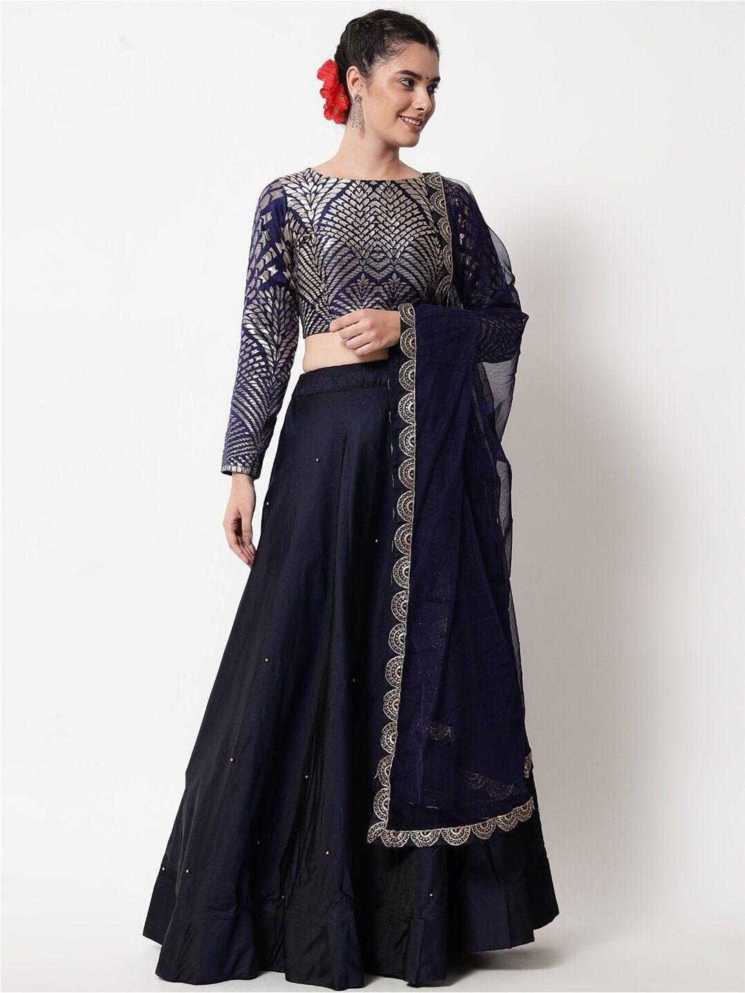 mitera semi-stitched lehenga & unstitched blouse with dupatta