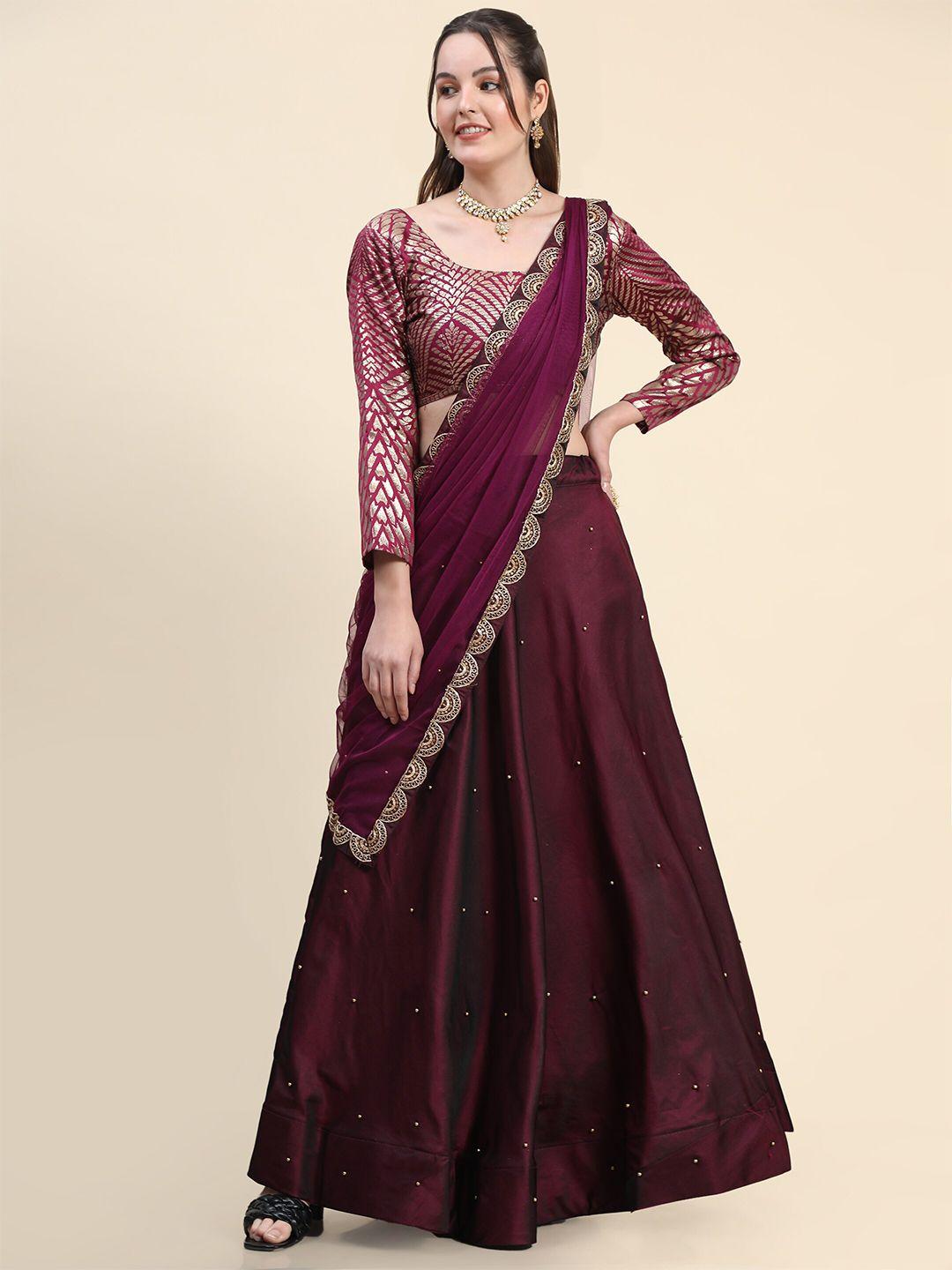 mitera semi-stitched lehenga & unstitched blouse with dupatta