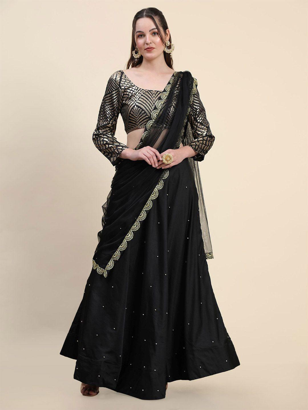 mitera semi-stitched lehenga & unstitched blouse with dupatta