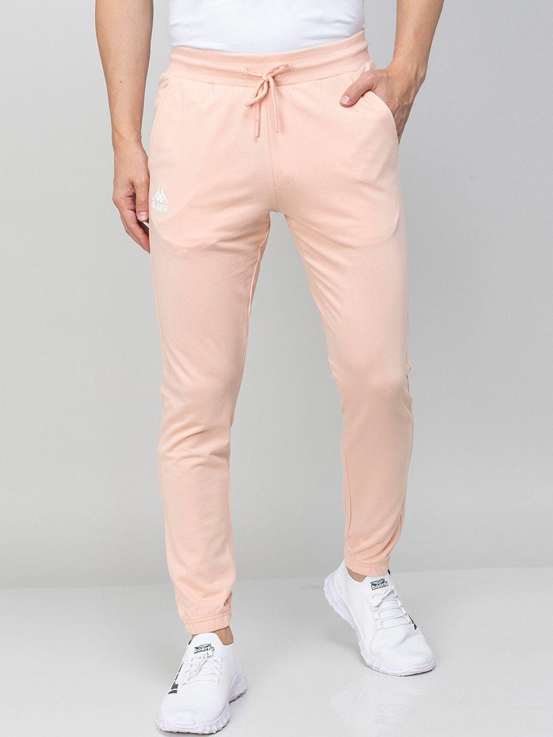 kappa men mid-rise cotton joggers