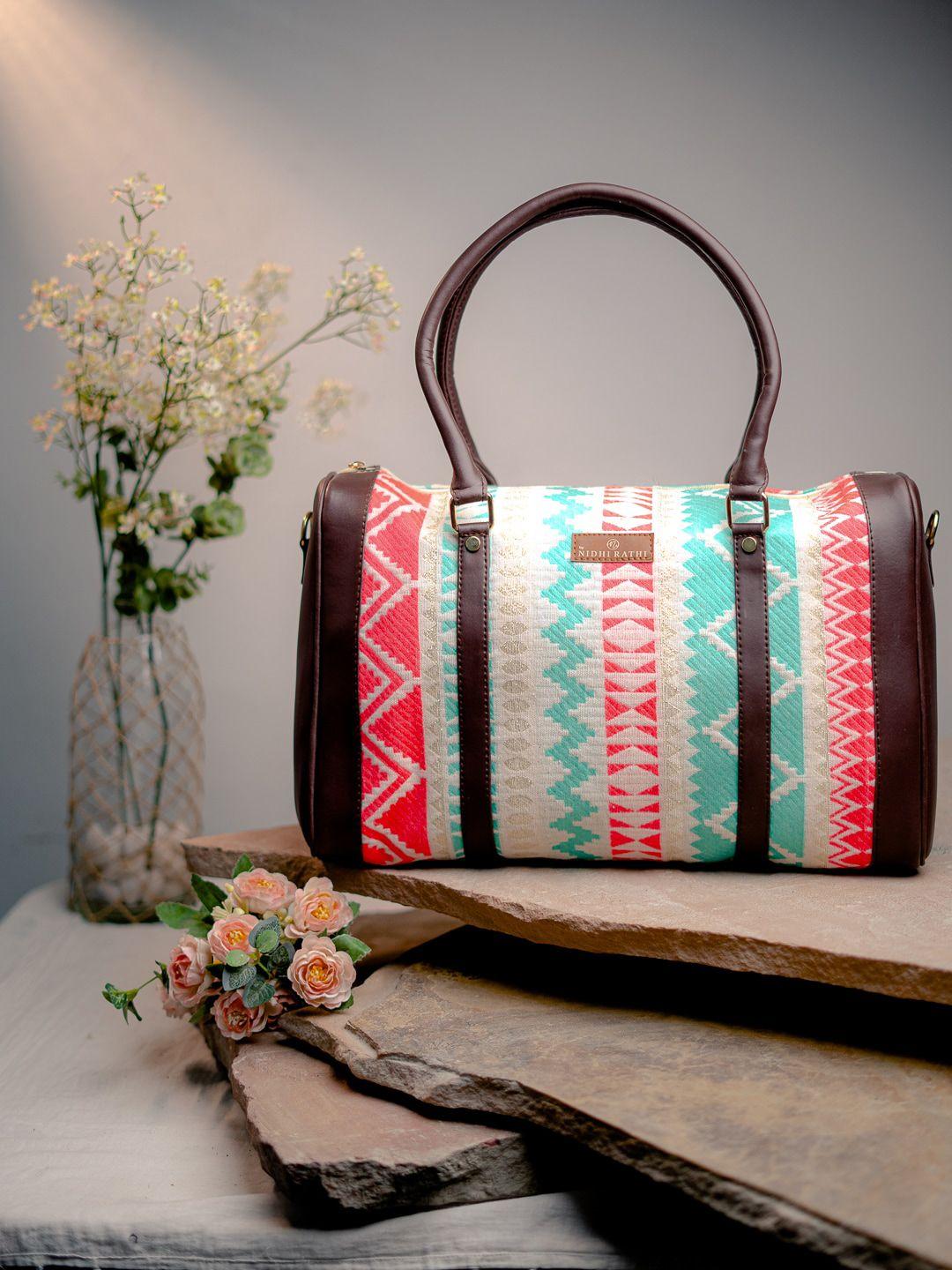 nr by nidhi rathi self design structured handheld bag