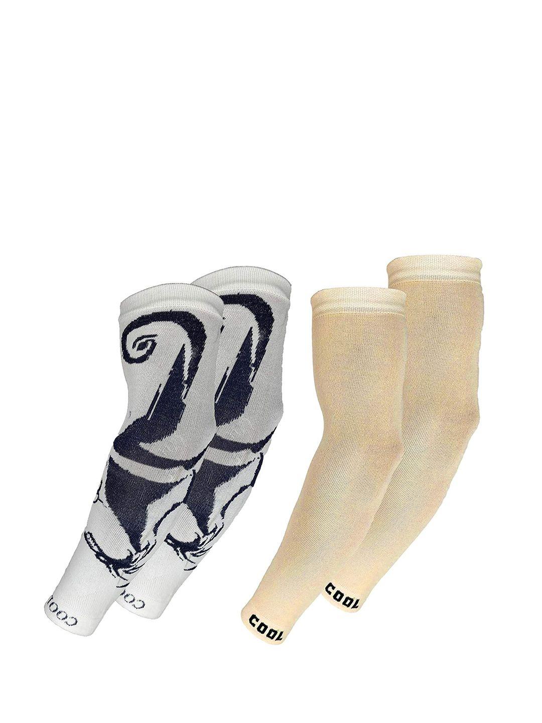 aadikart pack of 2 printed sports lightweight breathable arm gloves