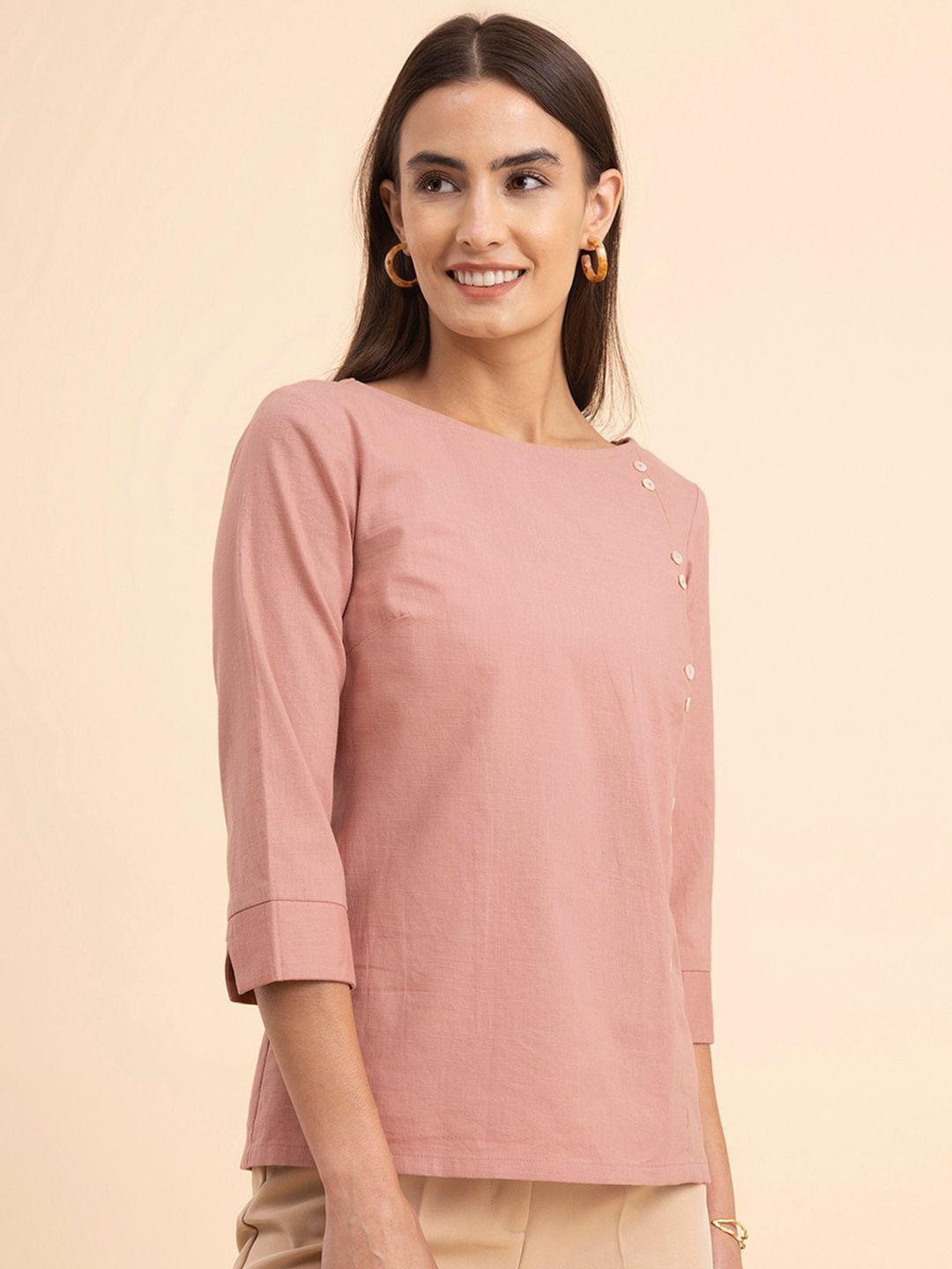 fablestreet boat neck linen top