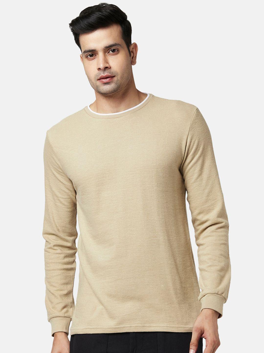 7 alt by pantaloons round neck slim fit cotton t-shirt